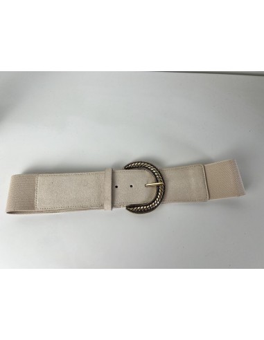 Ceinture élastique beige