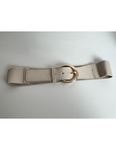 Ceinture élastique beige