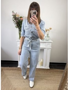Combi pantalon en jean Léonie