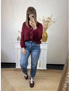 Gilet Cléa bordeaux 2