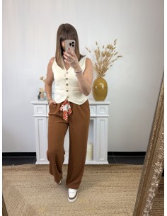 Pantalon Charlotte camel 2