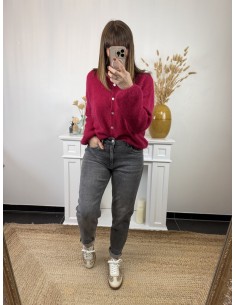 Gilet Cléa cerise 2