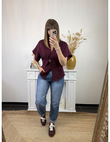 Top Virginie bordeaux