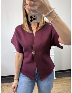 Top Virginie bordeaux