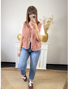 Gilet Vanessa rose 2