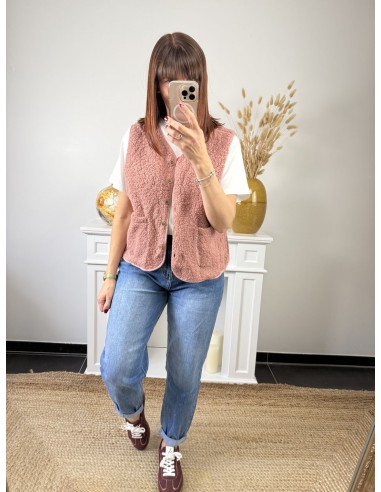 Gilet Vanessa rose