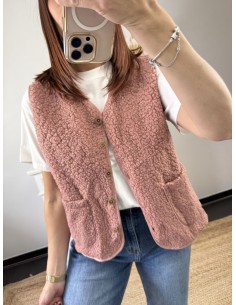 Gilet Vanessa rose