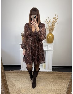 Robe Laetitia marron 2