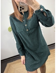 Robe en velours verte