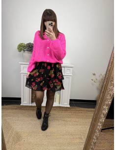 Gilet Cléa rose fluo 2