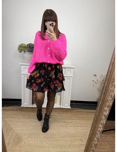 Gilet Cléa rose fluo