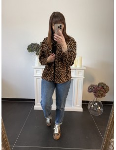Chemise en velours léopard 2