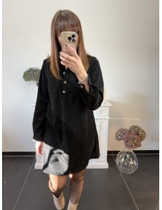 Robe en velours noire 2