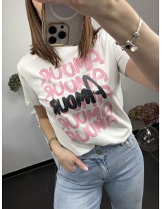 Tee shirt Amour blanc