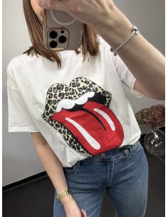 Tee shirt bouche Léo