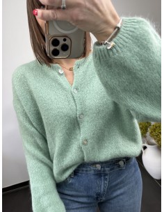 Gilet Cléa vert d'eau 2