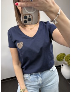 Tee shirt coeur marine 2