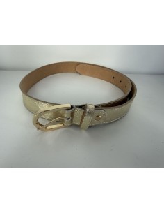 Ceinture en cuir doré