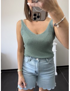 Top Sarah vert émeraude
