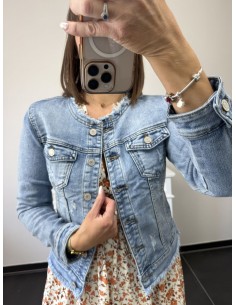 Veste en jean Clémence col...