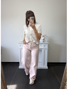 Jean wide leg Lucie rose