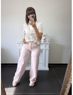 Jean wide leg Lucie rose 2