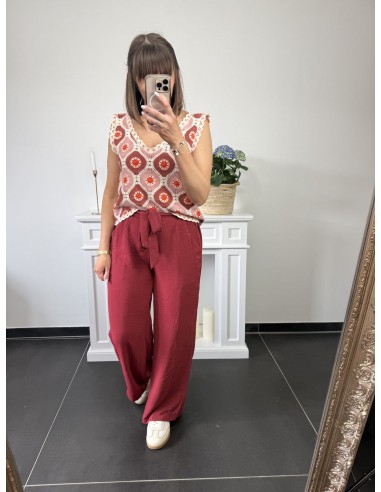 Pantalon Stella brique