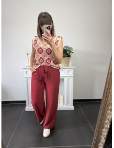 Pantalon Stella brique 2