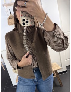 Gilet Nathalie chocolat