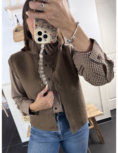 Gilet Nathalie chocolat