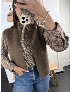Gilet Nathalie chocolat 2