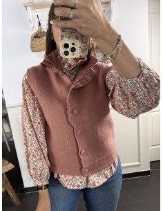 Gilet Nathalie rose 2