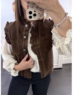 Gilet Velours chocolat