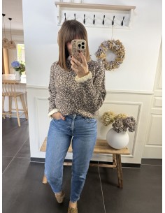 Pull léopard col 2